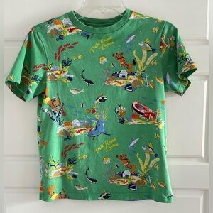 Polo Ralph Lauren Unisex Green Underwater  Bear Print Short Sleeved T-Shirt M
